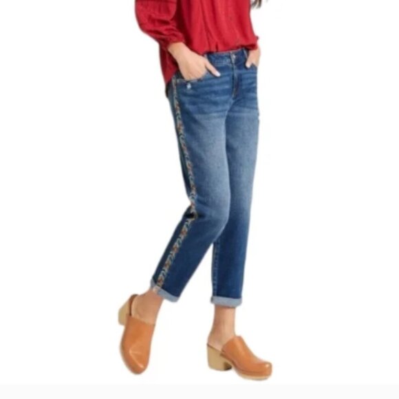 NWT Mid-Rise Straight Leg Embroidered Jeans | Knox Rose™ | 4 - Picture 1 of 7